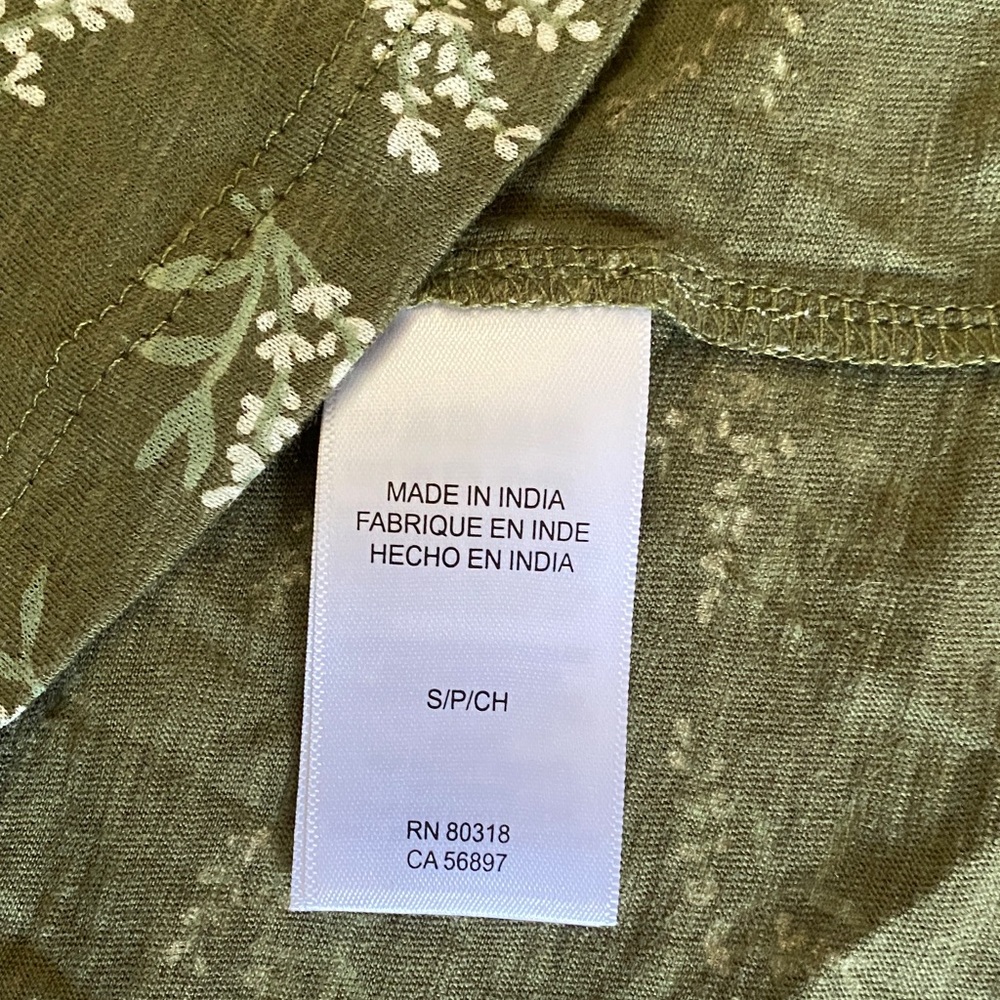 Lucky Brand Green Floral Blouse - Picture 5 of 6